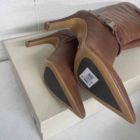 Revolve Tony Bianco cognac Gia  knee high Leather stiletto heel SZ 9.5 NIB $340